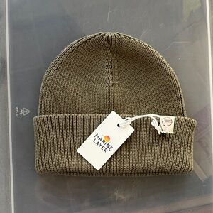 Beanie UNISEX vetiver color  Knit BY MARINE LAYER